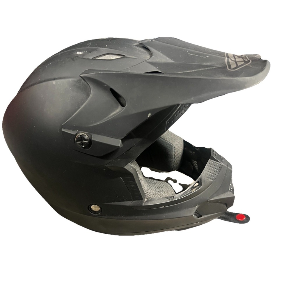 FLY RACING KINETIC  Matt Black Full Face Motocross Helmet  Fmvss N 218 M 57-58cm